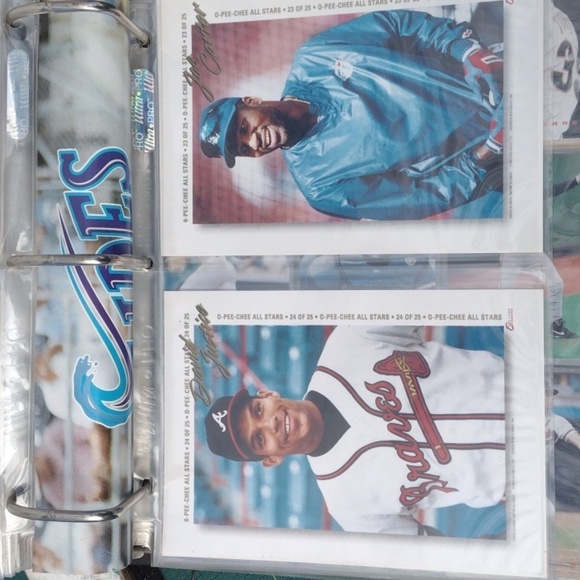 1994 o pee chee Baseball Card Binder withInsert Oversized Player Cards(1-25) - Picture 12 of 13